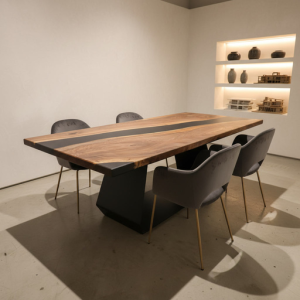 WALNUT EPOXY RIVER - DINING TABLE